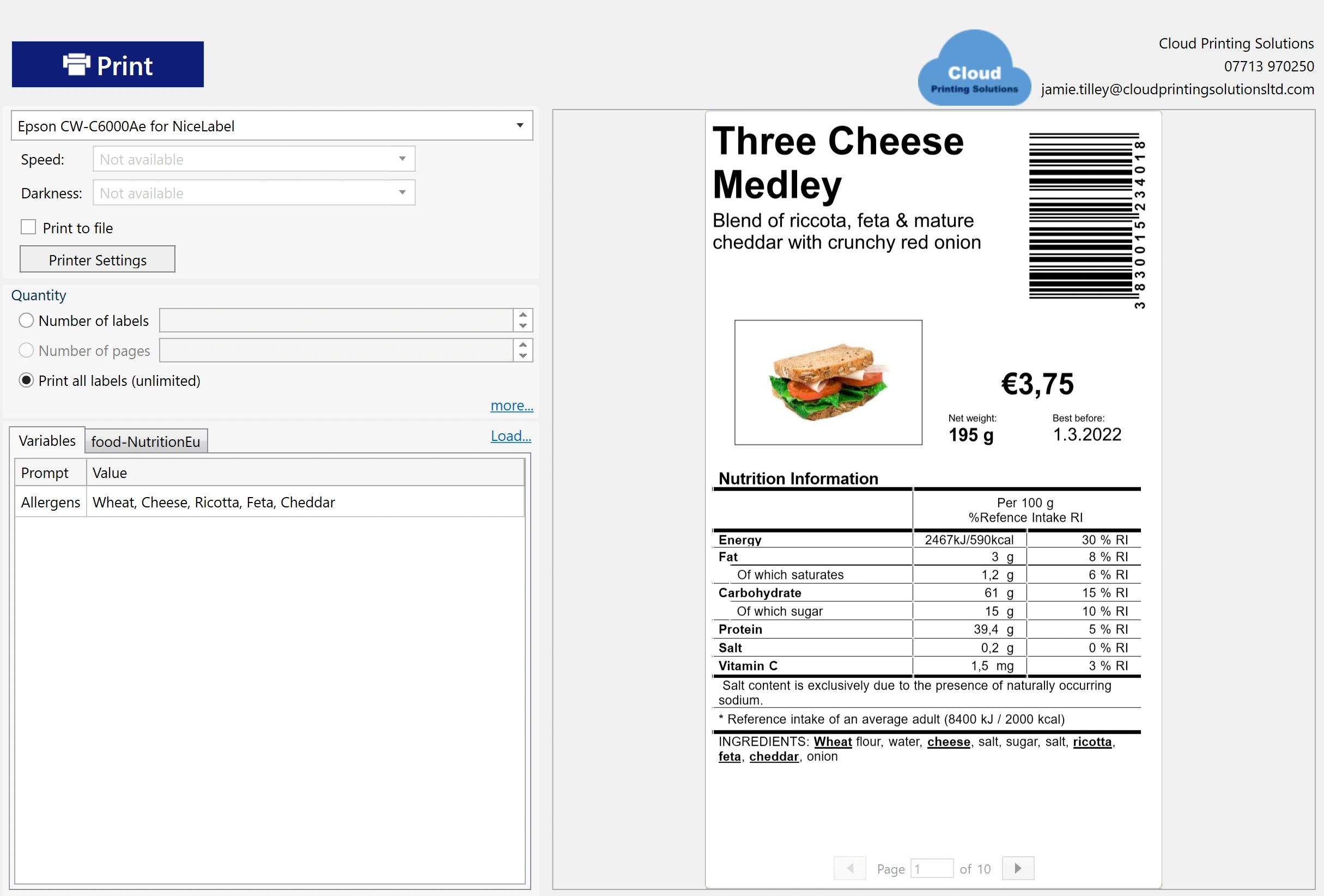 Mylabelcloud Nicelabel 10 Cloud Printing Solutions Ltd
